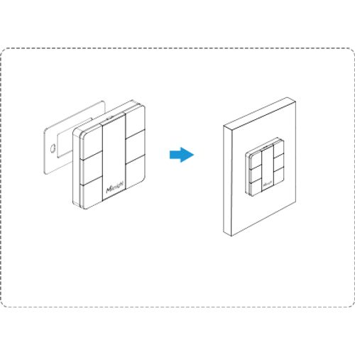Milesight WS156 LoRaWAN Okos kapcsoló E-ink kijelzővel (6 különböző jelenet vezérlés)