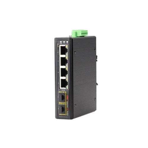 ONV-IPS33064PF Ipari Switch 4 x Gigabit Ethernet POE port és 2 x SFP port | Integrált DIN rögzítés