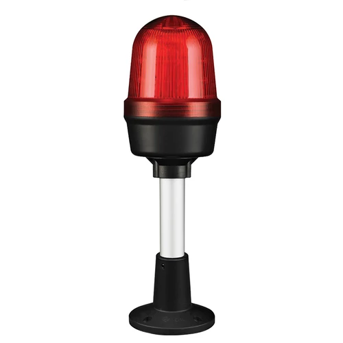 Q60L LED Fényjelző, állandó/villogó piros DC12-24V, IP65, talpas konzol