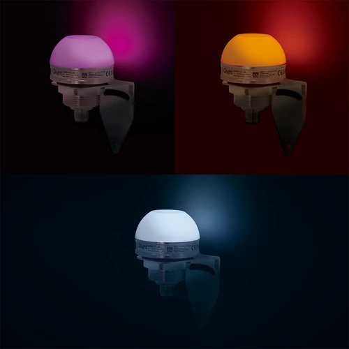 QDT50L-IOL-3-24 Ø50mm változtatható színű IO-Link LED jelzőlámpa 