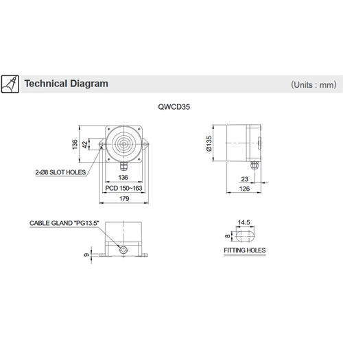 QWCD35 LED Villanófény és Hangjelző IP66