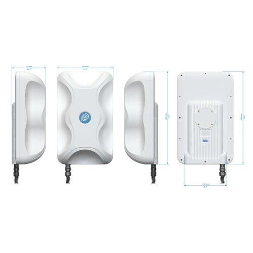 QuMax A500M Kültéri Irányított Antenna 4x LTE & 5G + GPS és Tokozat Teltonika TRB500 átjáróhoz