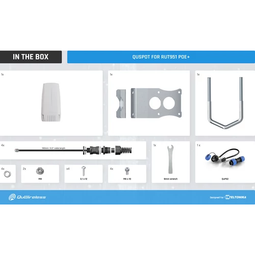 QuSpot Omnidirekcionális Antenna Teltonika RUT951 PoE+-hoz