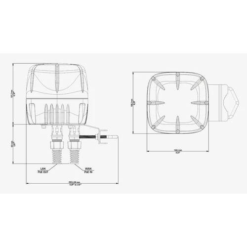 QuCube Kültéri Omni Antenna és Tokozat Teltonika RUTM20-hoz, AM20C