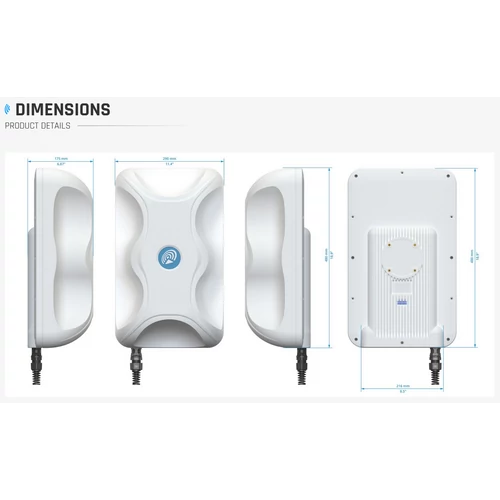 QuMax Kültéri Nagyteljesítményű Irányított Antenna Teltonika RUTM30/RUTM31-hez