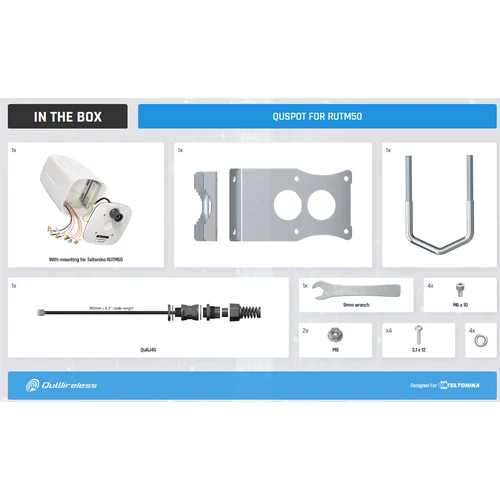 QuSpot Kültéri Omni Antenna Teltonika RUTM50-hez