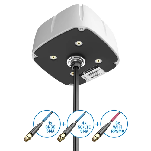 QuShell 46G Antenna Járművekre 5G/LTE 4x4 MIMO, 6x6 MIMO WiFi 6e