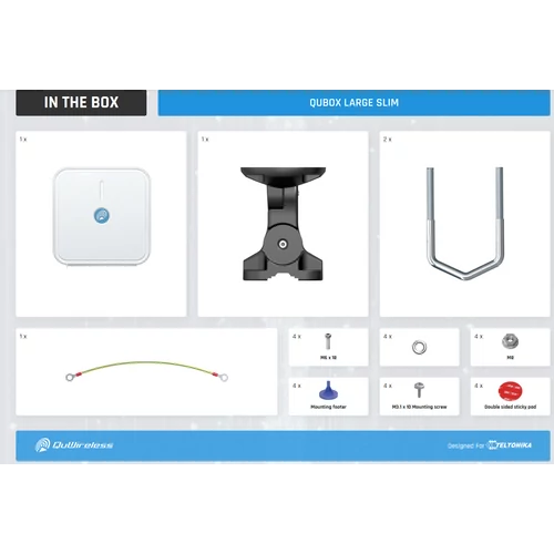 QuBox Large Slim Masszív IP67-as Tokozat Kültérre