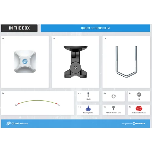 QuBox Octopus Slim Masszív IP68-as Tokozat Kültérre