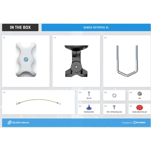 QuBox Octopus XL Masszív IP68-as Tokozat Kültérre