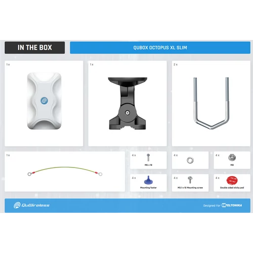 QuBox Octopus XL Slim Masszív IP68-as Tokozat Kültérre