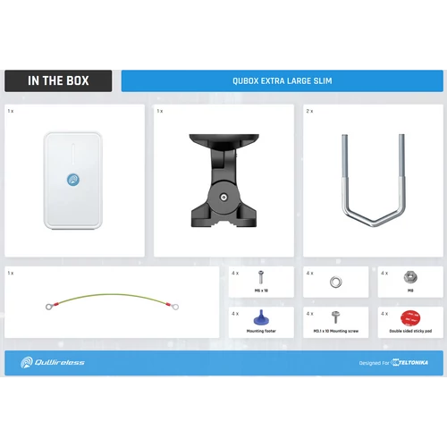 QuBox Extra Large Slim Masszív IP67-as Tokozat Kültérre