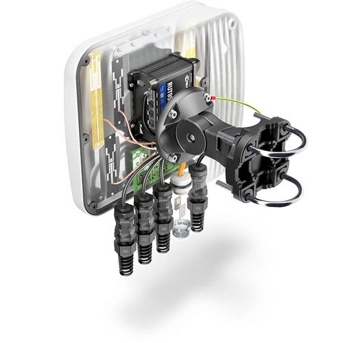 QuCam 950M Kit, Kültéri CCTV dual SIM LTE PoE átjáró beágyazott PoE switch-el