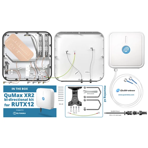 QuMax XR2 LTE Dupla Antenna Kit Teltonika RUTX12-höz