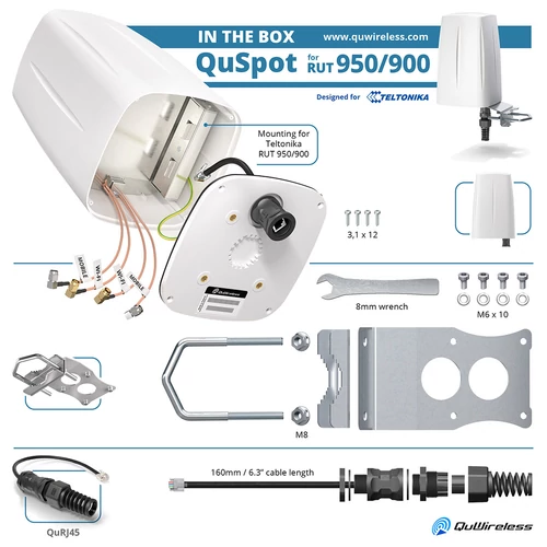 QuSpot Antenna Teltonika RUT951/RUT950/900-hoz