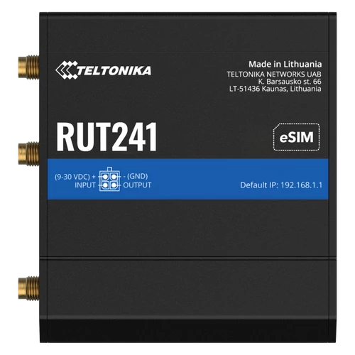 RUT241 eSIM™ Ipari Mobilnet Router 4G LTE WIFI r