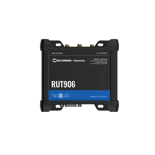 RUT906 Ipari Mobilnet Router Dual SIM 4G LTE GNSS WIFI RS232 RS485 