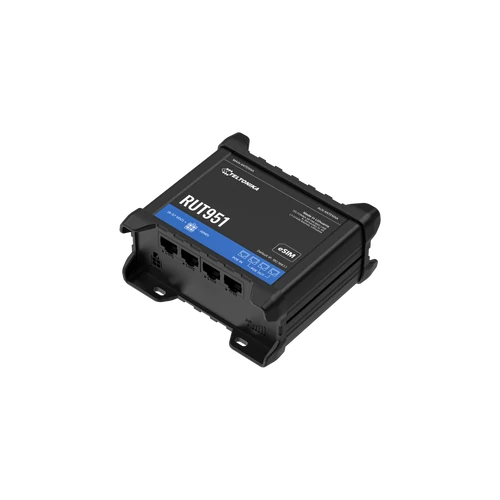 RUT951 PoE+ Ipari 4G LTE Mobilnet Router eSIM (tápegységgel)
