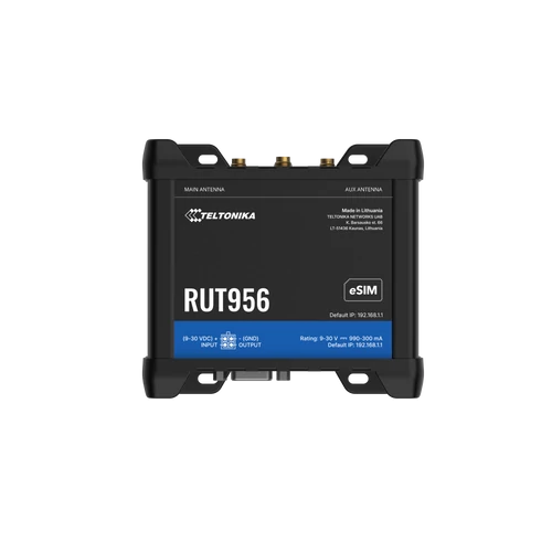 RUT956 Ipari Mobilnet Router eSIM 4G LTE GNSS WIFI GLOBAL