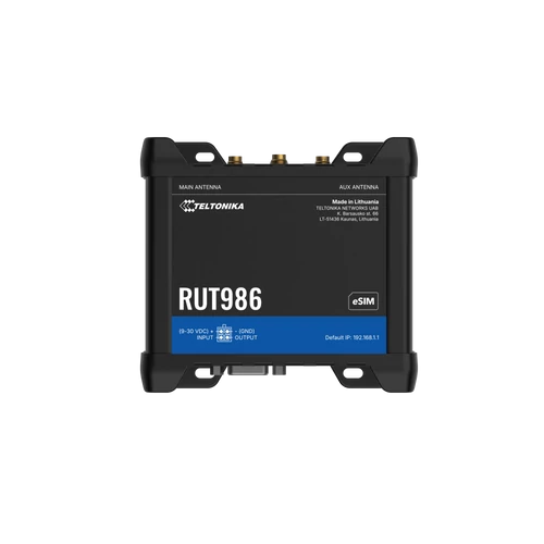 RUT986 ipari 4G LTE Cat 4 router globál DUAL SIM eSIM RS232 RS485 GNSS