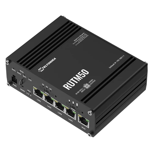 RUTM50 EU 5G Ipari Mobilnet Router  WIFI 5 & GNSS & 5 x Gigabit ETH 