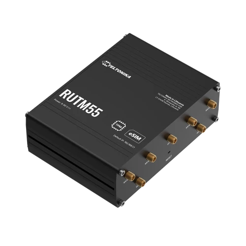 RUTM55 5G Ipari Mobilnet Router eSIM, RD232, RS485, WiFi5, GNSS