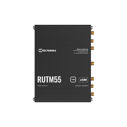 RUTM55 5G Ipari Mobilnet Router eSIM, RD232, RS485, WiFi5, GNSS