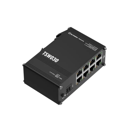 TSW030 Ipari Switch | 8 x 10/100 Ethernet port | Integrált DIN rögzítés