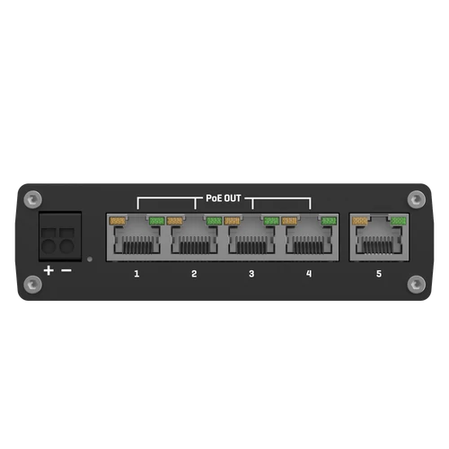 Teltonika TSW101 Ipari PoE+ Switch elöl