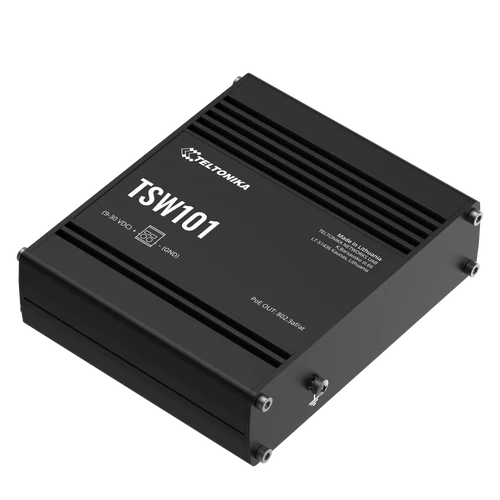 Teltonika TSW101 Ipari PoE+ Switch oldal