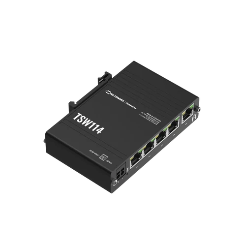 TSW114 Ipari Switch | 5 x Gigabit Ethernet port | Integrált DIN rögzítés