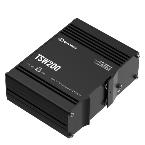 TSW200 Ipari Switch 8 x Gigabit Ethernet port és 2 x SFP port POE+ | Integrált DIN rögzítés
