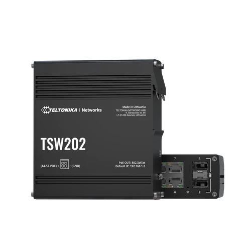TSW202 Ipari Menedzselhető Switch 8 x Gigabit Ethernet port és 2 x SFP port POE+ | Integrált DIN rögzítés 