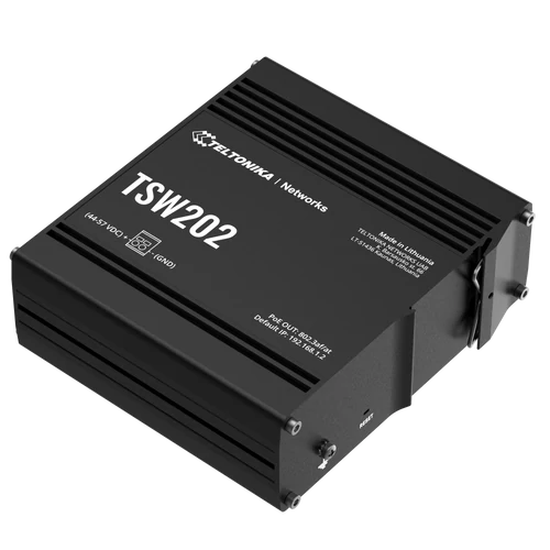 TSW202 Ipari Menedzselhető Switch 8 x Gigabit Ethernet port és 2 x SFP port POE+ | Integrált DIN rögzítés