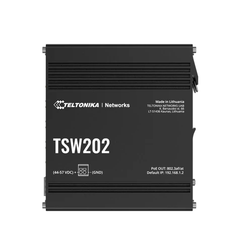 TSW202 Ipari Menedzselhető Switch 8 x Gigabit Ethernet port és 2 x SFP port POE+ | Integrált DIN rögzítés