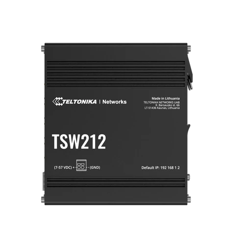 TSW212 Ipari Menedzselhető Switch 8 x Gigabit Ethernet port és 2 x SFP | Integrált DIN rögzítés