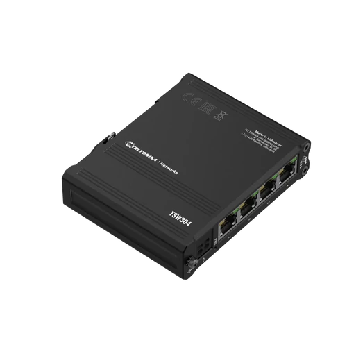 TSW304 Ipari Switch | 4 x Gigabit Ethernet port | Integrált DIN rögzítés