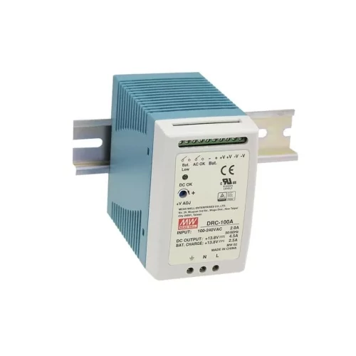 MEAN WELL DRC-100A kapcsolóüzemű szünetmentes tápegység 100W/13.8V/0-7A
