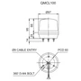 Kép 2/3 - QMCL100 LED Többszínű fényjelző IP65