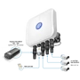QuCam Teltonika RUT240-hez, Kültéri CCTV LTE PoE átjáró beágyazott PoE switch-el
